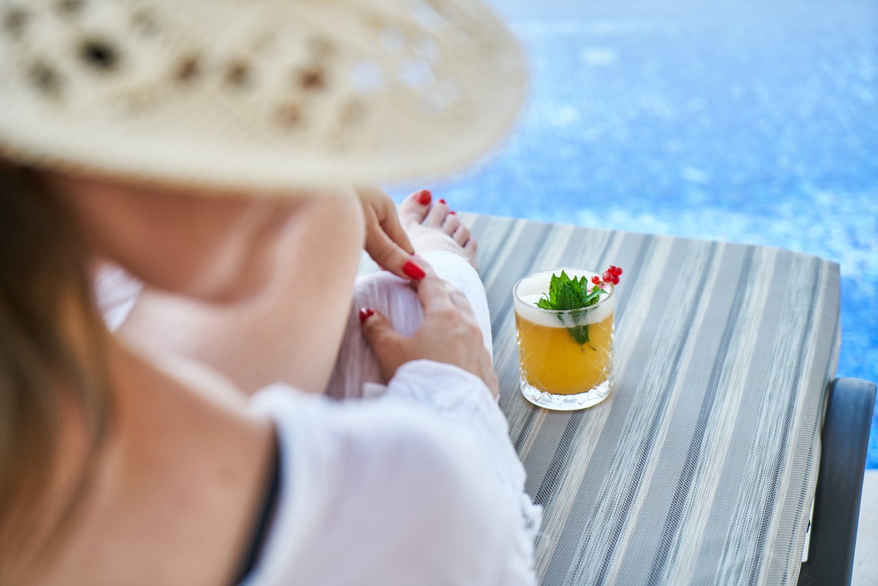 bazén žena relax